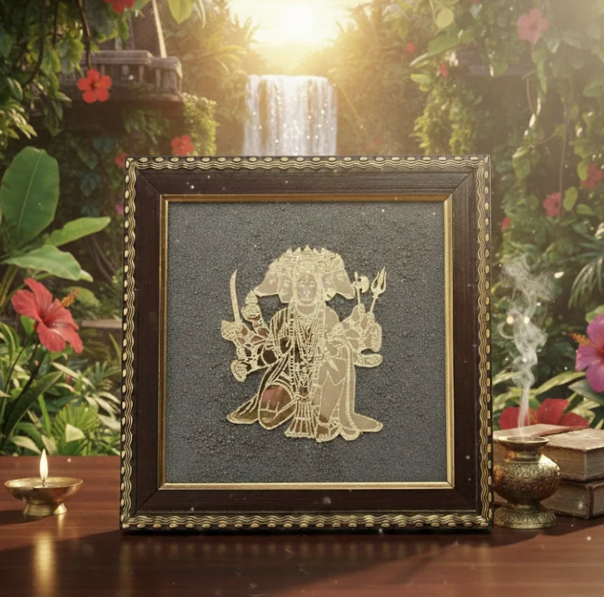 Hanuman Ji Pyrite Frame